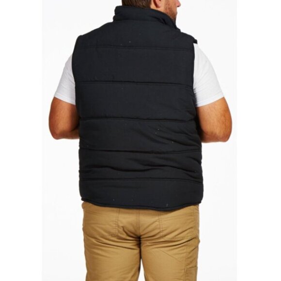 Coleman Mens Puffer Vest Black Microfiber Insulated Sherpa Collar Size XXL - Picture 2 of 11